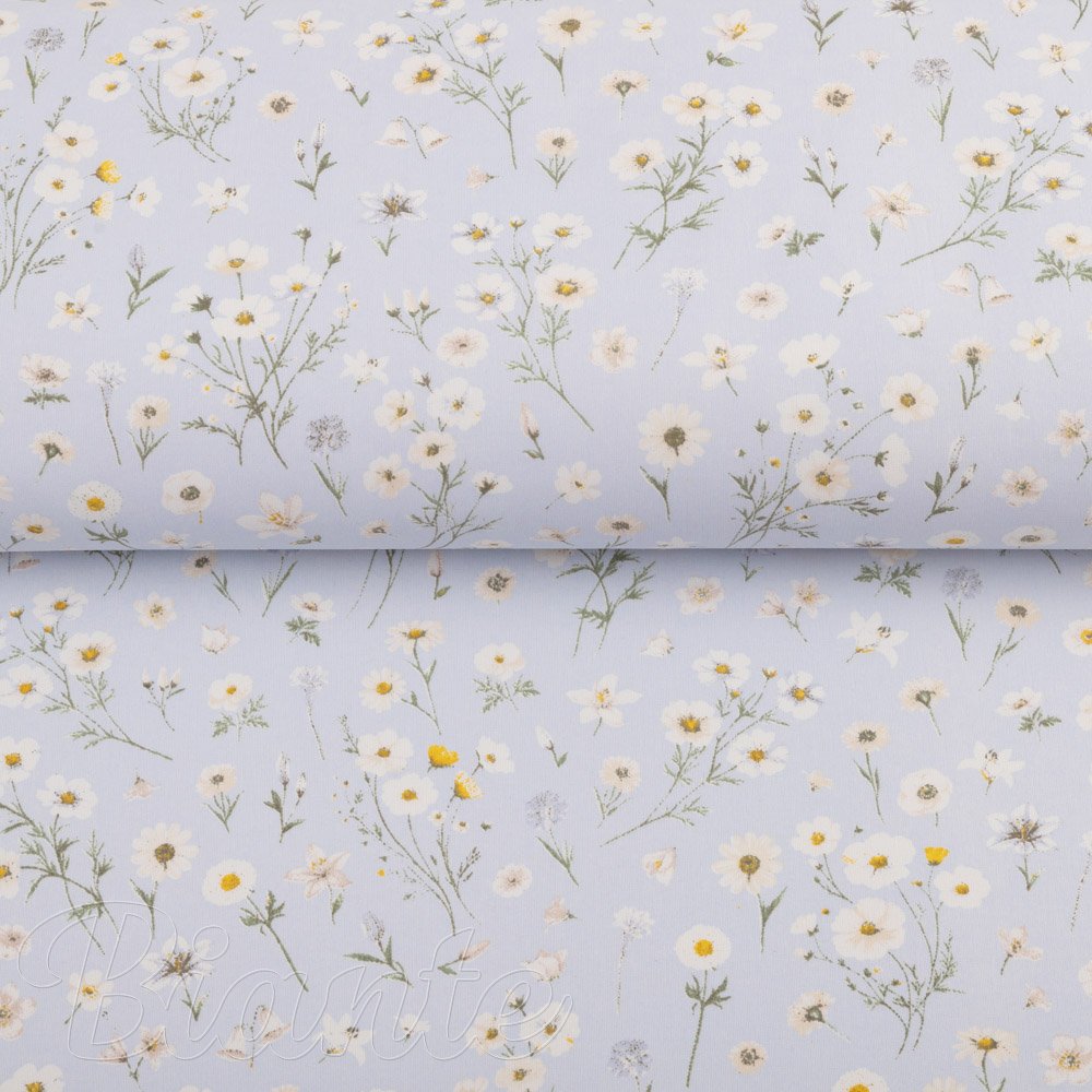 Bavlněná látka/plátno Sandra SA-617 Kopretinky na světle modrém - šířka 160 cm - detail 2 - Biante.cz Bavlněná látka/plátno Sandra SA-617 Kopretinky na světle modrém - šířka 160 cm - detail 2 - Biante.cz