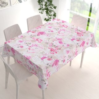 Dekorační obdélníkový ubrus PM-030 Růžové malované květy - detail 1 - Biante.cz
