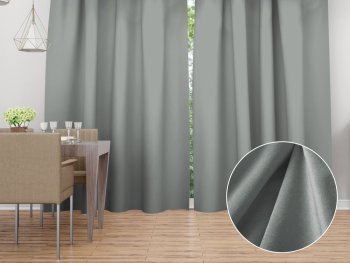Sametový závěs Velvet Premium SVP-046 Světle šedý - Biante.cz