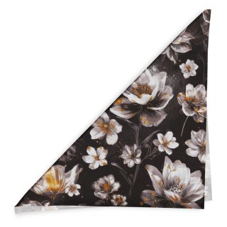 Bavlněný šátek Sandra SA-625 Magické lekníny na temně hnědém - detail 1 - Biante.cz