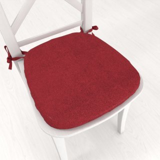 Oblý podsedák z imitace broušené kůže Alcantara ALC-018 Vínově červený - 39x37x3 cm - Biante.cz