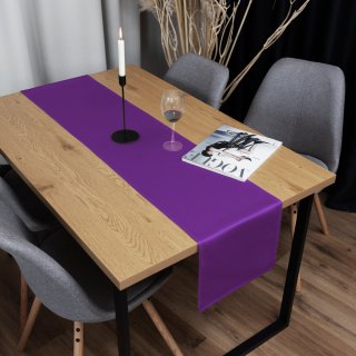 Saténový běhoun na stůl polyesterový Satén LUX-044 Zářivě fialový - detail 1 - Biante.cz Saténový běhoun na stůl polyesterový Satén LUX-044 Zářivě fialový - detail 1 - Biante.cz