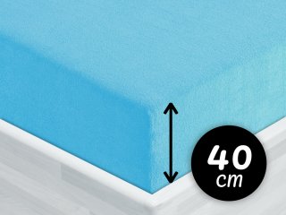 Froté napínacie prestieradlo na extra vysoký matrac FR-017 Azúrovo modré - Biante.sk Froté napínacie prestieradlo na extra vysoký matrac FR-017 Azúrovo modré - Biante.sk