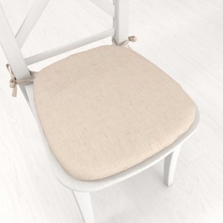 Oblý podsedák Elen PM-128 Prírodná režná - 39x37x3 cm - Biante.sk