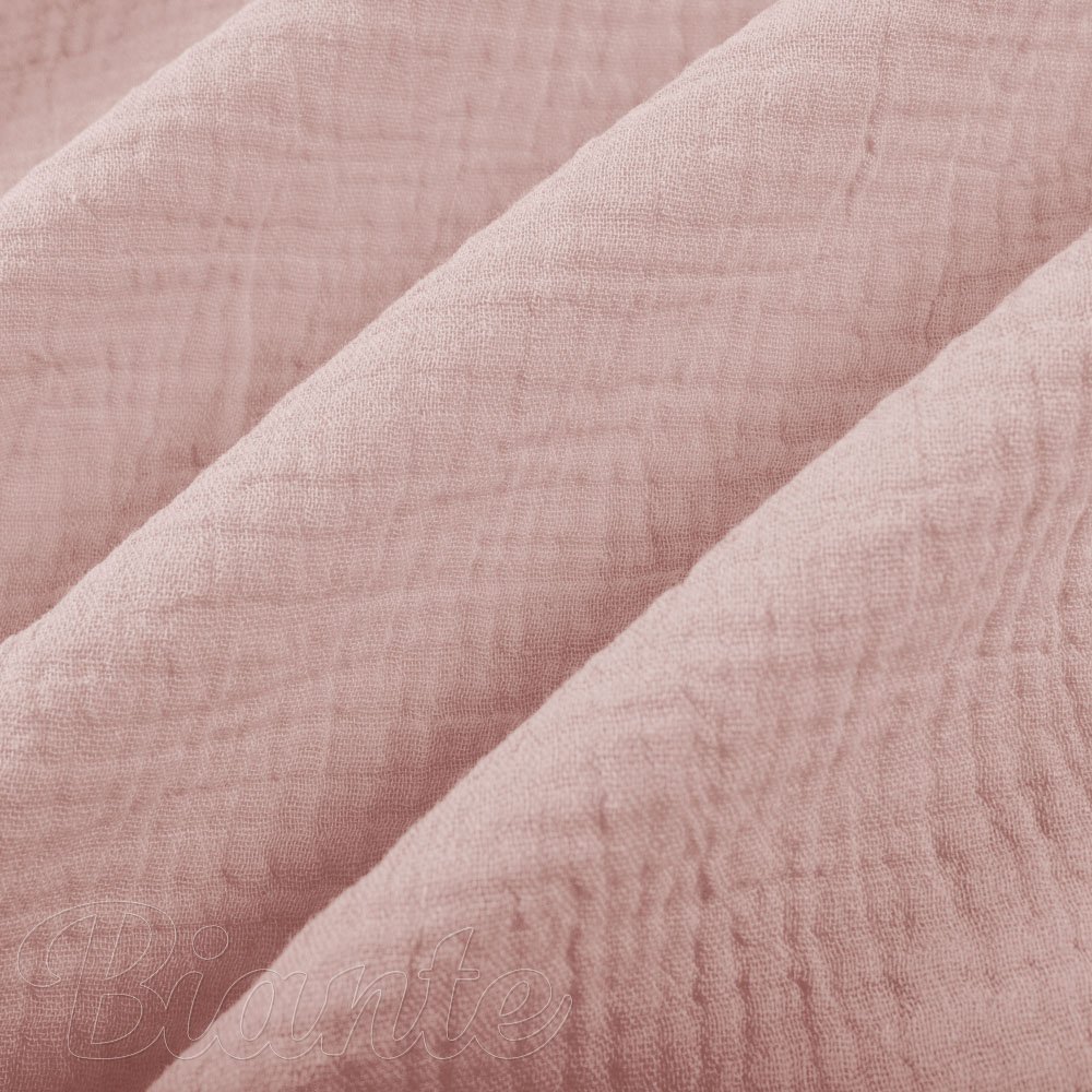 Mušelín dvojitá gázovina MSN-072 Pastelově starorůžová - metráž šířka 140 cm - detail 7 - Biante.cz