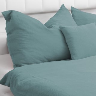 Dětské mušelínové povlečení do postýlky Nature MSN-050 Pastelově modrozelené - detail 1 - Biante.cz