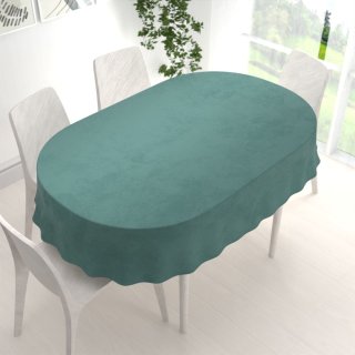 Sametový oválný ubrus Velvet Premium SVP-022 Ledově zelený - detail 1 - Biante.cz Sametový oválný ubrus Velvet Premium SVP-022 Ledově zelený - detail 1 - Biante.cz
