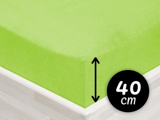 Jersey napínacie prestieradlo na extra vysoký matrac JR-019 Žiarivo zelené - Biante.sk Jersey napínacie prestieradlo na extra vysoký matrac JR-019 Žiarivo zelené - Biante.sk
