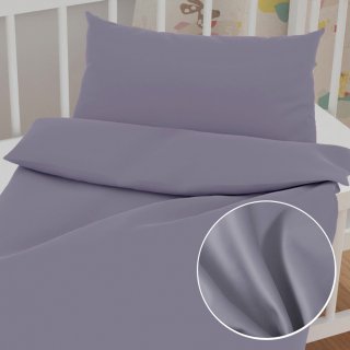 Dětské saténové povlečení do postýlky ST-016 Modrošedé - Biante.cz