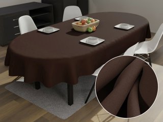 Dekorační oválný ubrus Rongo RG-051 Hnědý - Biante.cz Dekorační oválný ubrus Rongo RG-051 Hnědý - Biante.cz