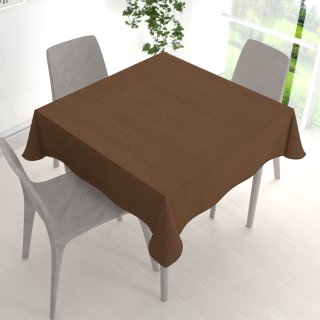 Štvorcový obrus/imitácia brúsenej kože Alcantara ALC-022 Hnedý - detail 1 - Biante.sk