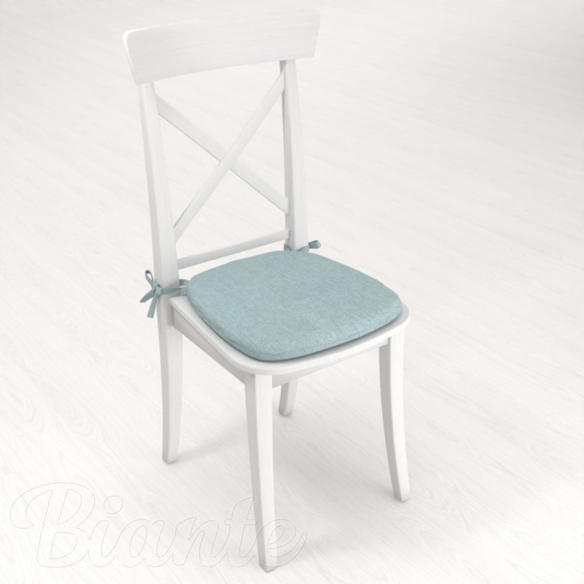 Oblý podsedák BKW-212 Mátově zelený žíhaný - 39x37x3 cm - detail 2 - Biante.cz