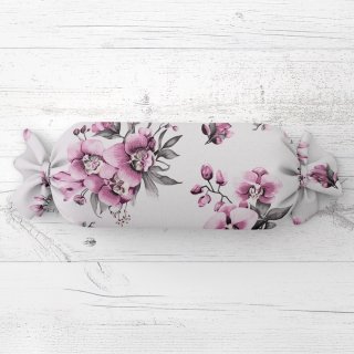 Vankúš valec bonbon Sandra SA-623 Lila orchidey na bielom - Biante.sk Vankúš valec bonbon Sandra SA-623 Lila orchidey na bielom - Biante.sk
