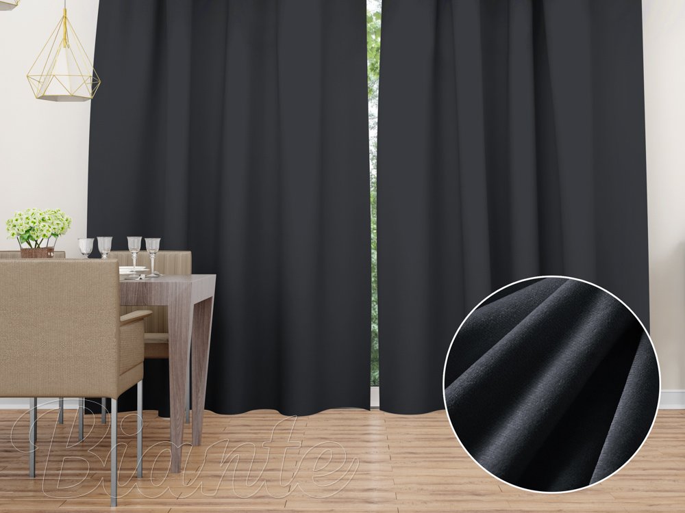 Sametový závěs na míru Velvet Premium SVP-004 Antracitově šedý - Biante.cz Sametový závěs na míru Velvet Premium SVP-004 Antracitově šedý - Biante.cz