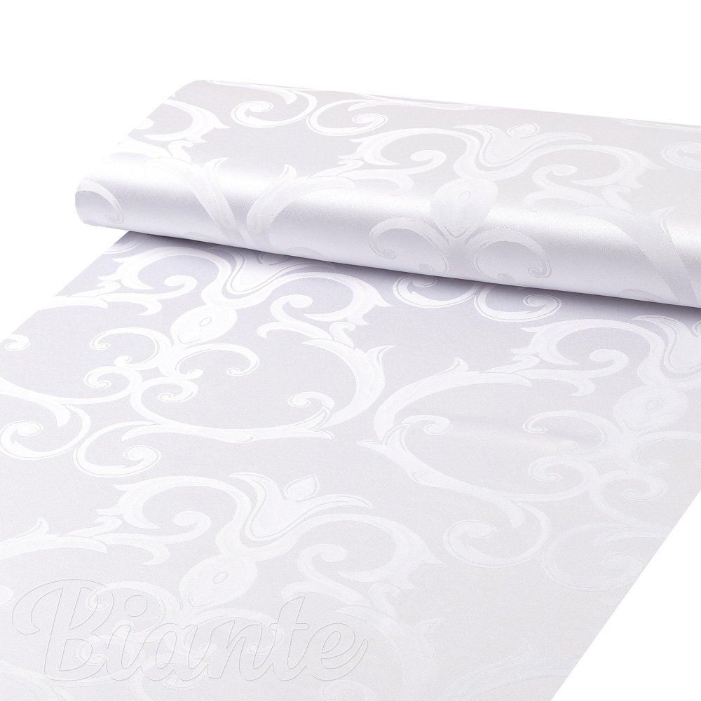 Dekorační látka Monako PM-125 Velký zámecký vzor bílý - šířka 320 cm - detail 4 - Biante.cz