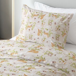 Dětské bavlněné ložní povlečení Sandra SA-695 Veverky a ježci na světle béžovém - detail 1 - Biante.cz Dětské bavlněné ložní povlečení Sandra SA-695 Veverky a ježci na světle béžovém - detail 1 - Biante.cz