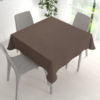 Velký dekorační čtvercový ubrus BKR-504 Hnědý - detail 1 - Biante.cz Velký dekorační čtvercový ubrus BKR-504 Hnědý - detail 1 - Biante.cz