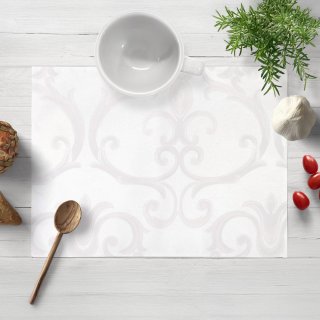 Dekoračné prestieranie na stôl Monako PM-125 Veľký zámocký vzor biely - Biante.sk Dekoračné prestieranie na stôl Monako PM-125 Veľký zámocký vzor biely - Biante.sk