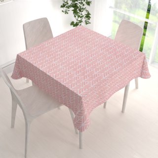 Bavlněný čtvercový ubrus Sandra SA-211 Listy na starorůžovém - detail 1 - Biante.cz