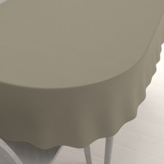 Velký oválný bavlněný saténový ubrus ST-021 Latte - Biante.cz Velký oválný bavlněný saténový ubrus ST-021 Latte - Biante.cz