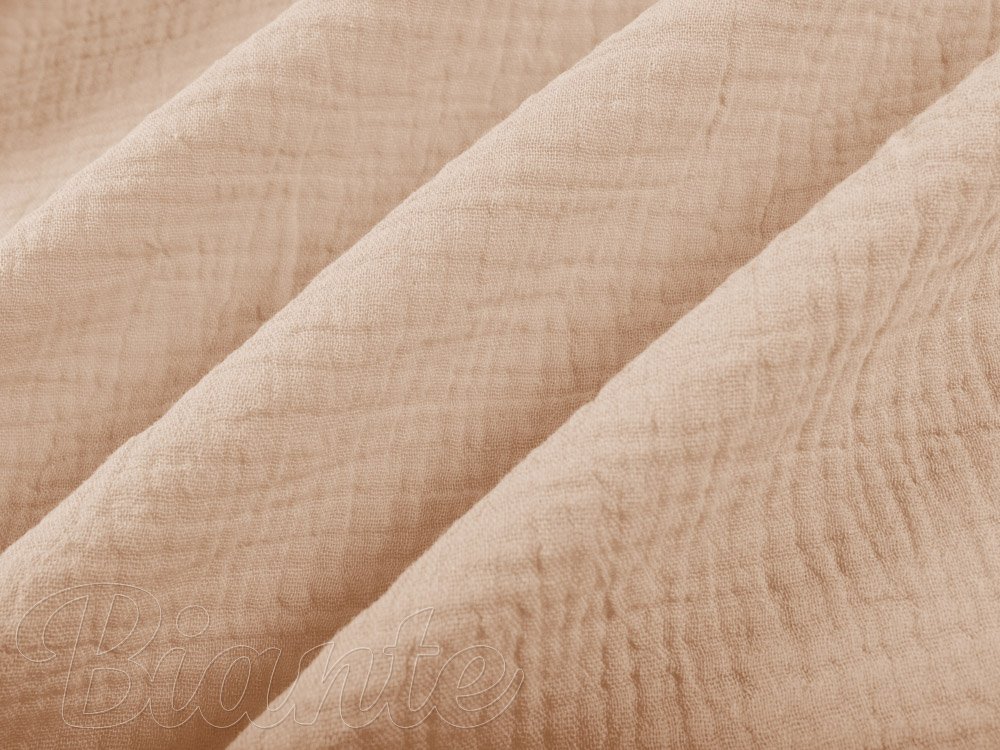 Mušelín dvojitá gázovina MSN-036 Svetlo béžová - metráž šírka 140 cm - detail 7 - Biante.sk