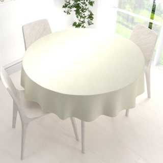 Sametový kulatý ubrus Velvet Premium SVP-003 Smetanový - detail 1 - Biante.cz