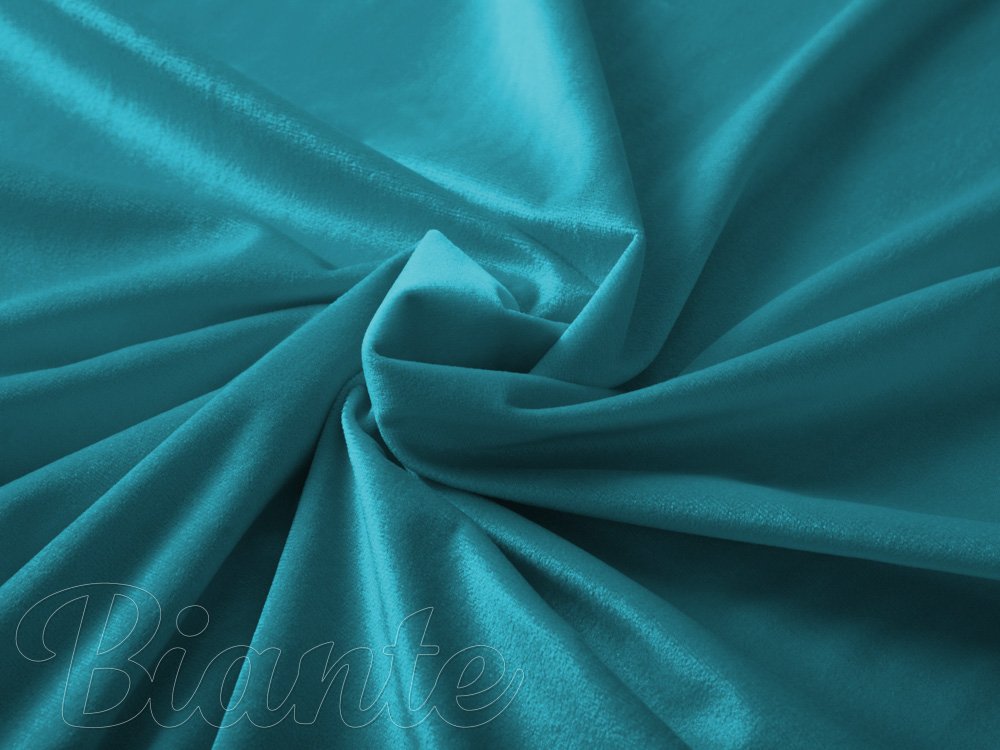 Sametová látka Velvet Premium SVP-035 Tyrkysově modrá - šířka 280 cm - detail 1 - Biante.cz Sametová látka Velvet Premium SVP-035 Tyrkysově modrá - šířka 280 cm - detail 1 - Biante.cz