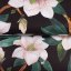 Bavlněná látka/plátno Sandra SA-300 Květy magnolie na černém - šířka 160 cm - detail 2 - Biante.cz