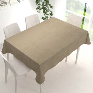 Sametový obdélníkový ubrus Velvet Premium SVP-026 Kávově béžový - detail 1 - Biante.cz Sametový obdélníkový ubrus Velvet Premium SVP-026 Kávově béžový - detail 1 - Biante.cz