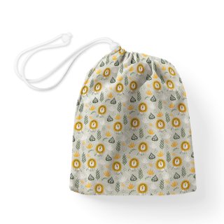 Bavlněný pytlík/sáček na přezůvky Sandra SA-565 Lvi na šedém - Biante.cz