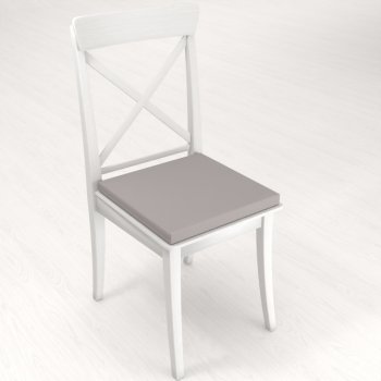 Čtvercový podsedák Rongo RG-101 Světle šedý - 38x38x3 cm - detail 1 - Biante.cz