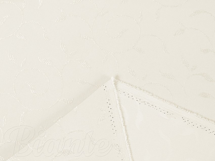 Teflonová látka na ubrusy TF-026 Pnoucí lístky - smetanová - šířka 160 cm - detail 3 - Biante.cz