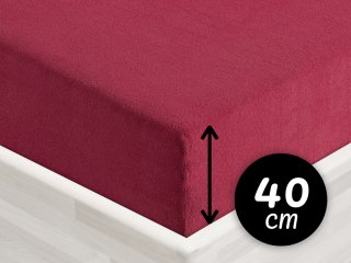 Froté napínacie prestieradlo na extra vysoký matrac FR-010 Vínové - Biante.sk Froté napínacie prestieradlo na extra vysoký matrac FR-010 Vínové - Biante.sk