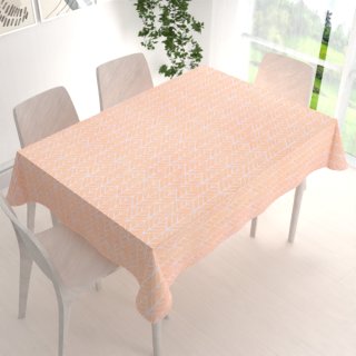 Bavlněný obdélníkový ubrus Sandra SA-213 Listy na meruňkově oranžovém - detail 1 - Biante.cz