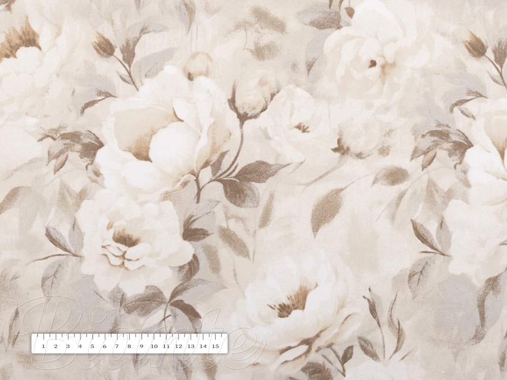 Bavlnená látka/plátno Sandra SA-519 Pivonky na béžovom - šírka 160 cm - detail 3 - Biante.sk Bavlnená látka/plátno Sandra SA-519 Pivonky na béžovom - šírka 160 cm - detail 3 - Biante.sk