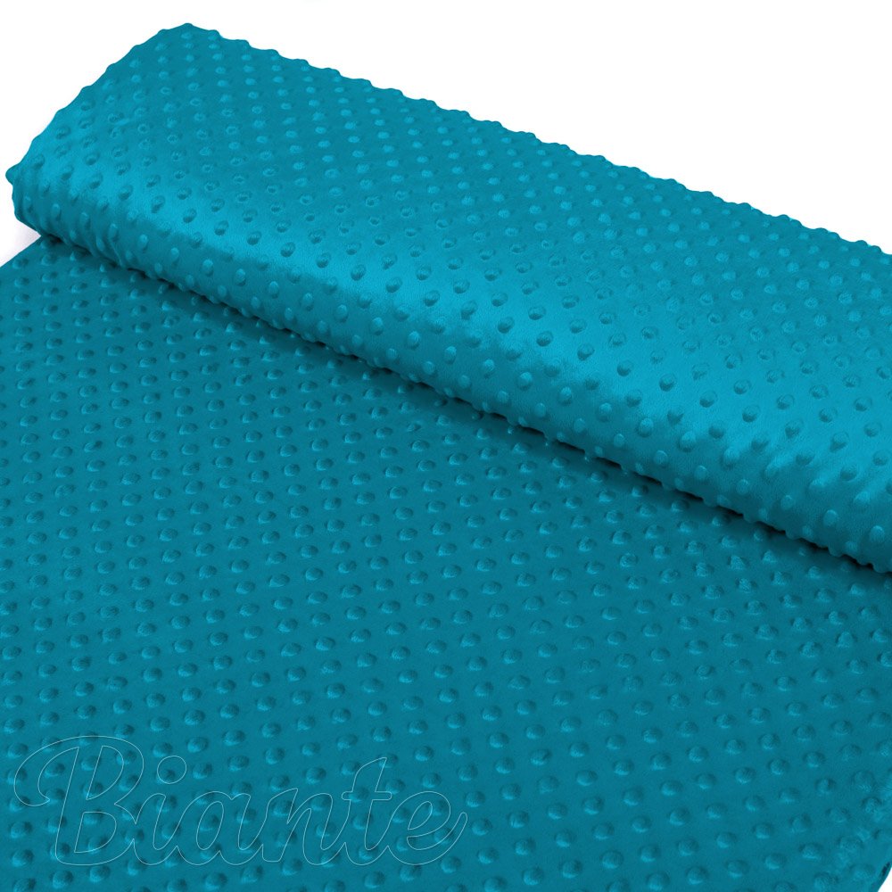 Dětská látka Minky TOP 3D puntíky MKP-056 Mořská modrá - šířka 170 cm - detail 2 - Biante.cz