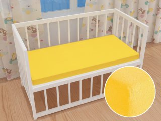 Dětské froté napínací prostěradlo do postýlky FR-003 Žluté - Biante.cz Dětské froté napínací prostěradlo do postýlky FR-003 Žluté - Biante.cz