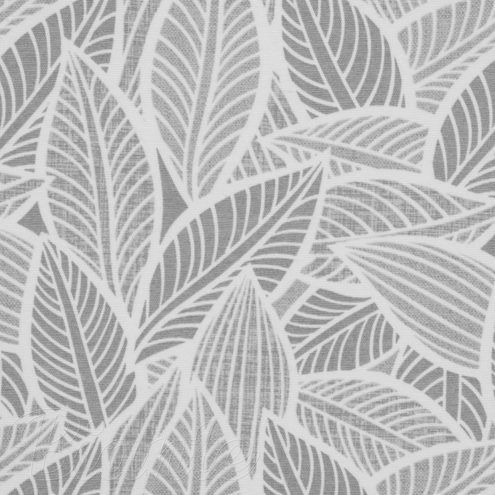 Dekorační látka Leona LN-169 Bílé listy na šedém - šířka 140 cm a 280 cm - detail 5 - Biante.cz