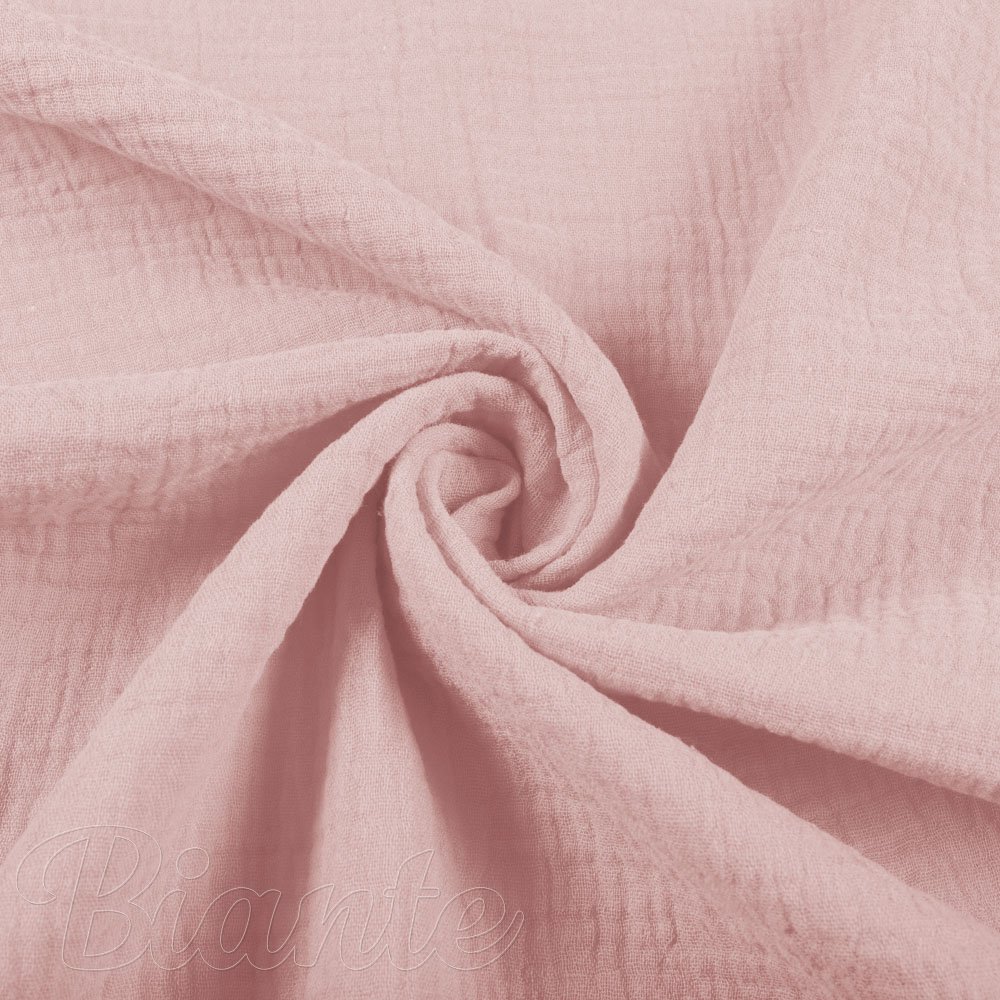 Mušelín dvojitá gázovina MSN-078 Pudrově růžová - metráž šířka 140 cm - Biante.cz