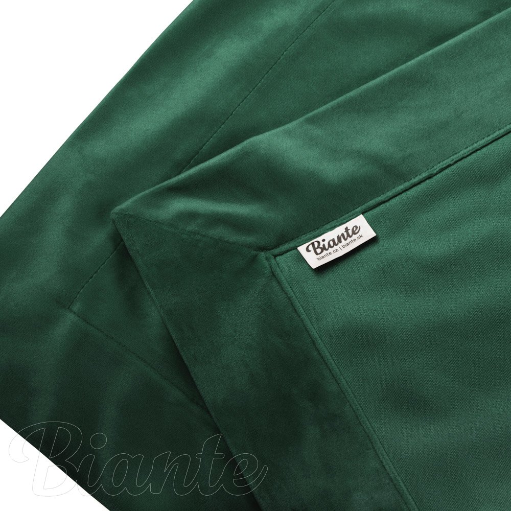 Sametový přehoz na postel Velvet Premium SVP-040 Lesní zelená - detail 3 - Biante.cz