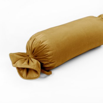 Zamatový vankúš valec bonbon Velvet Prémium SVP-047 Horčicový - Biante.sk