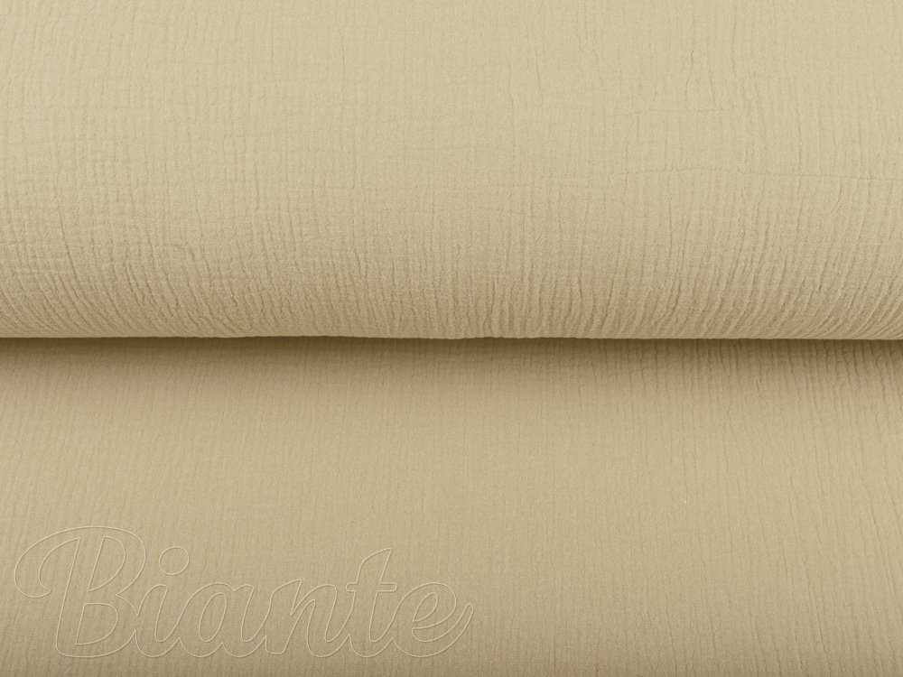 Mušelín dvojitá gázovina MSN-056 Pískově béžová - metráž šířka 140 cm - detail 5 - Biante.cz Mušelín dvojitá gázovina MSN-056 Pískově béžová - metráž šířka 140 cm - detail 5 - Biante.cz
