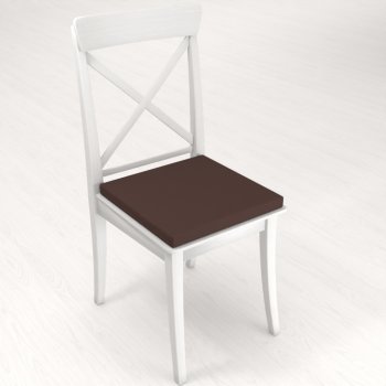 Čtvercový podsedák Rongo RG-015 Tmavě hnědý - 38x38x3 cm - detail 1 - Biante.cz