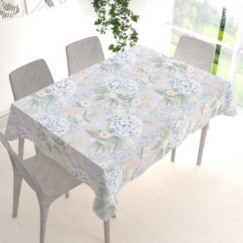 Bavlněný obdélníkový ubrus Sandra SA-785 Květy hortenzie na světle modrém - detail 1 - Biante.cz Bavlněný obdélníkový ubrus Sandra SA-785 Květy hortenzie na světle modrém - detail 1 - Biante.cz