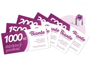 Tištěný dárkový poukaz Biante v hodnotě 1 000 Kč
