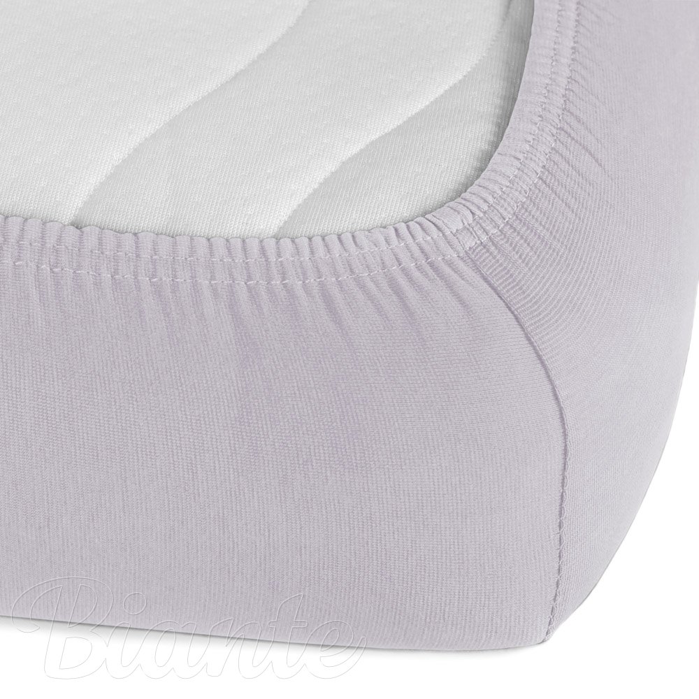 Dětské jersey napínací prostěradlo do postýlky JR-028 Světle šedé - detail 2 - Biante.cz