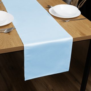 Saténový běhoun na stůl polyesterový Satén LUX-062 Světle modrý - Biante.cz Saténový běhoun na stůl polyesterový Satén LUX-062 Světle modrý - Biante.cz
