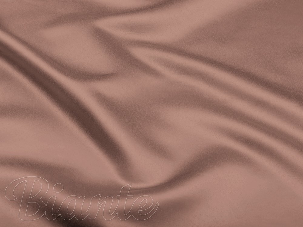 Látka polyesterový satén LUX-048 Bronzově hnědá - šířka 150 cm - detail 5 - Biante.cz