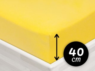 Jersey napínacie prestieradlo na extra vysoký matrac JR-003 Žlté - Biante.sk Jersey napínacie prestieradlo na extra vysoký matrac JR-003 Žlté - Biante.sk