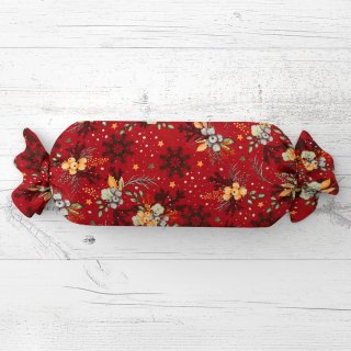 Polštář válec bonbon Sandra SA-714 Vánoční cesmíny na červeném - Biante.cz Polštář válec bonbon Sandra SA-714 Vánoční cesmíny na červeném - Biante.cz